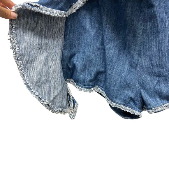 Alexis Blue One-Shoulder Ruffle Romper - Picture 6 of 10